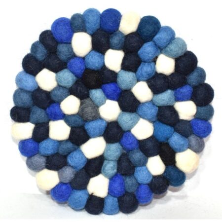 Handmade Pure Woolen 21 cm Diameter Felt Ball Mat