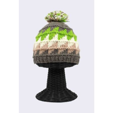 100% Pure Woolen Soft & Warm Multi-Colored Beanie Hat